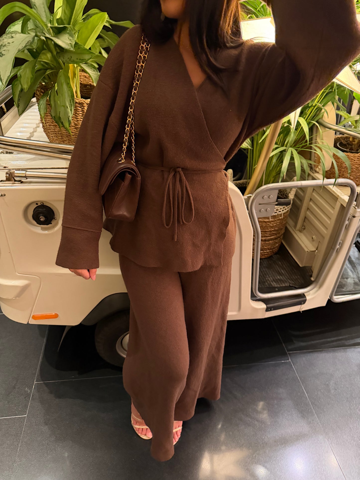 Ensemble croisé – Marron